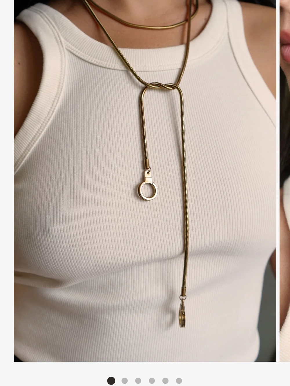 What Goes Around Comes Around Necklace w/ Double Cuff Keepers - Picture 2 of 4